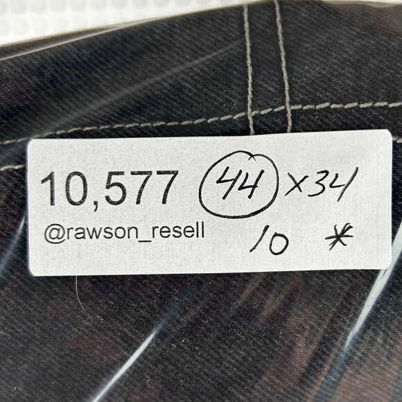 Girbaud Black Baggy 90s Jeans 44x34 Cargo Stash Skate Punk Wide Leg Grunge READ - Picture 8 of 8